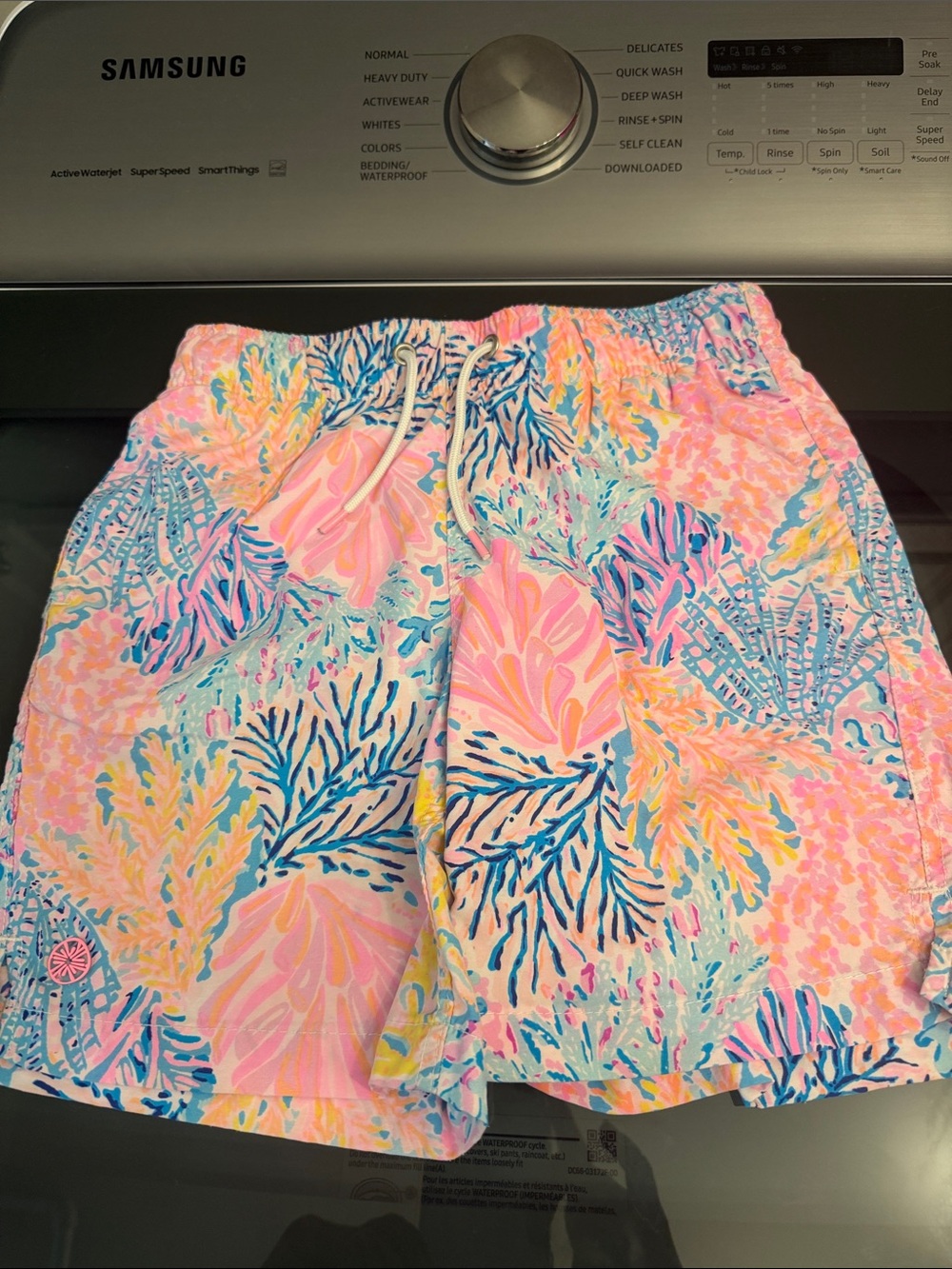 Lilly Pulitzer Boys M (6/7) Coral Reef Swim Shorts